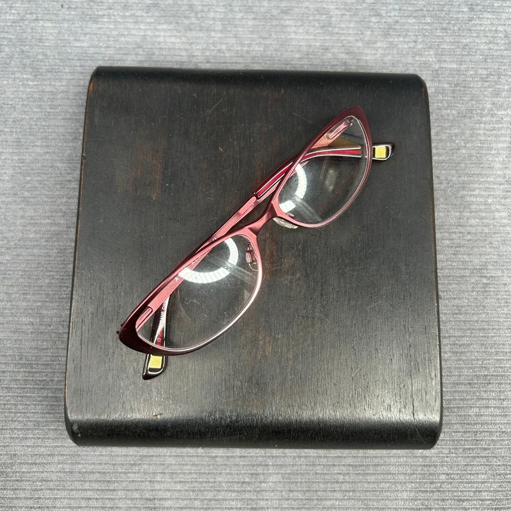Anne Klein AK5014 Burgundy Fade Cat Eye Optical Y2k Eyeglass Frames 135 604
